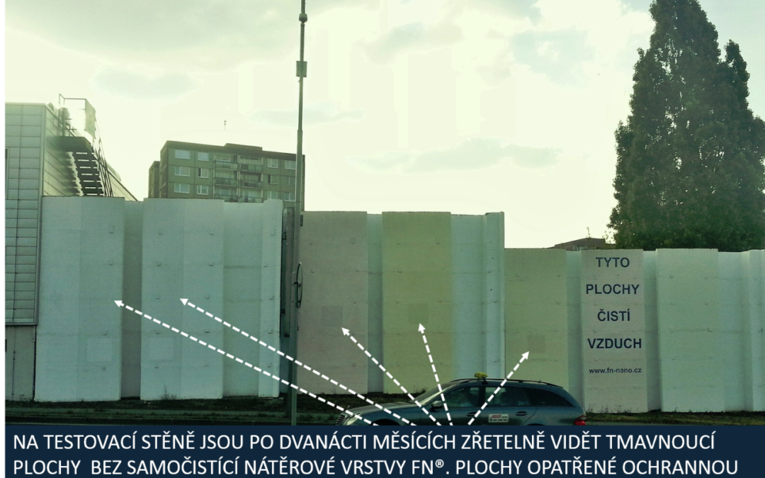 See how it works! The Barrandov Photocatalytic FN® Technology Testesting Wall – year after