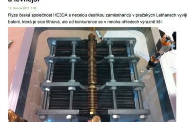Portál Technet.cz zveřejnil článek o vývoji superbezpečného vysokokapacitního akumulátoru HE3DA